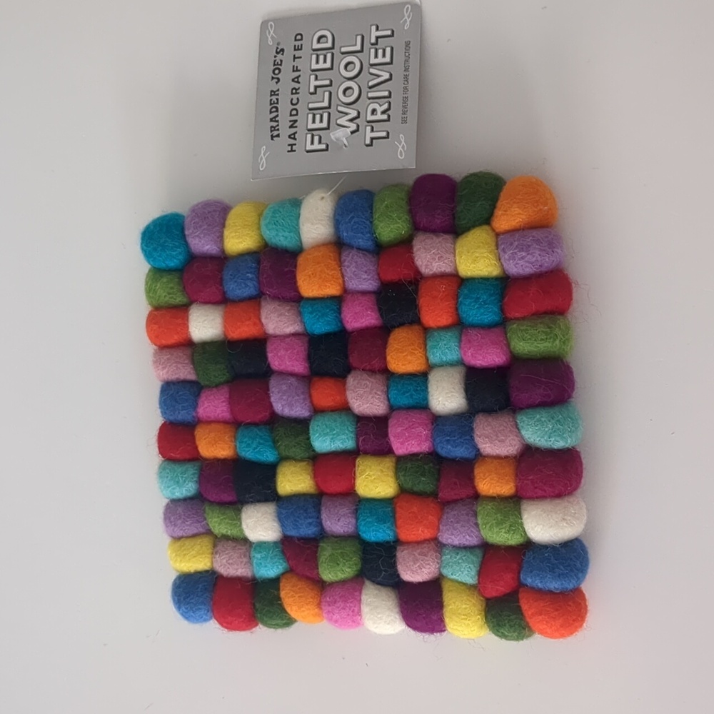 NWT Trader Joe's Felted Wool Trivet
